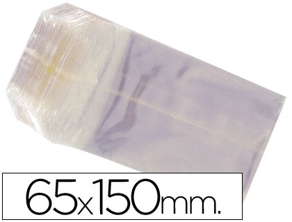 BOLSAS CELOFAN 65X150 MM -PAQUETE 100 