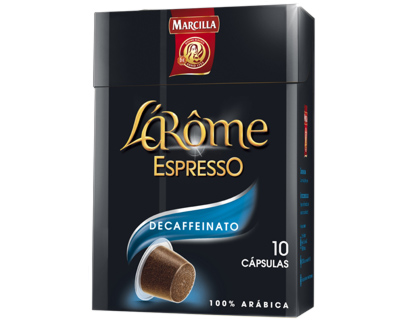 MARCILLA - CAFE L AROME ESPRESSO DECAFFEINATO FUERZA 6 MONODOSIS CAJA DE 10 UNIDADECOMPATIBLE CON NESSPRESO (Ref.4015886)