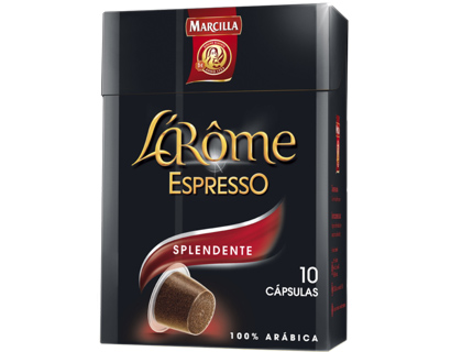 MARCILLA - CAFE L AROME ESPRESSO SPLENDENTE FUERZA 7 CAJA DE 10 UNIDADES COMPATIBLECON NESSPRESO (Ref.4015887)