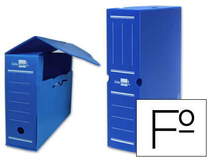 LIDERPAPEL - Archivador Definitivo PLASTICO AZUL TAMAÑO 36X26X10 CM (Ref.DF05)