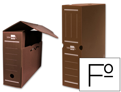 LIDERPAPEL - Archivador Definitivo PLASTICO MARRON TAMAÑO 36X26X10 CM (Ref.DF08)