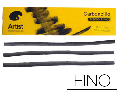 ARTIST - CARBONCILLO FINO 3-4 MM CAJA DE 10 BARRAS (Ref.W001)