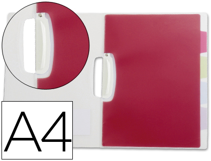 BEAUTONE - CARPETA DOSSIER PINZA LATERAL POLIPROPILENO DIN A4 TRANSPARENTE CON SEPARADORES (Ref.40464)