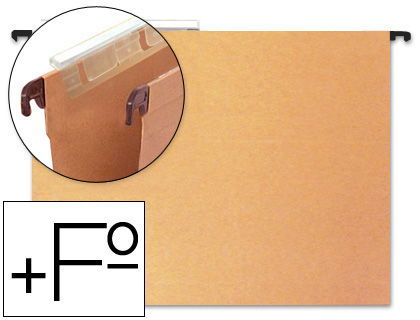 FADE - CARPETA COLGANTE FOLIO PROLONGADO VISOR SUPERIOR KRAFT ECO (Ref.400064831)