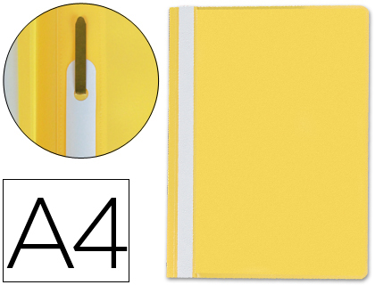 Q-CONNECT - CARPETA DOSSIER FASTENER PLASTICO DIN A4 AMARILLA (Ref.KF01457)