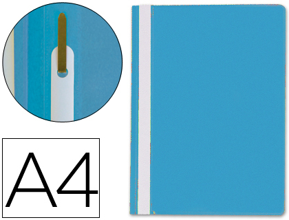 Q-CONNECT - CARPETA DOSSIER FASTENER PLASTICO DIN A4 AZUL (Ref.KF01454)