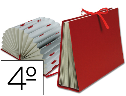 LIDERPAPEL - CARPETA FUELLE CUARTO Cartón FORRADO BURDEOS (Ref.FU03)