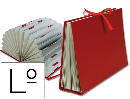 LIDERPAPEL - CARPETA FUELLE LETRAS Cartón FORRADO BURDEOS (Ref.FU06)