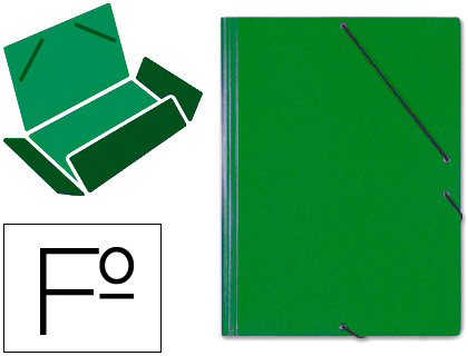 SARO - CARPETA GOMAS SOLAPAS Cartón TAMAÑO FOLIO VERDE (Ref.314)