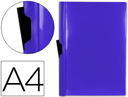 LIDERPAPEL - CARPETA DOSSIER PINZA LATERAL 45302 POLIPROPILENO DIN A4 AZUL 30 HOJAS PINZA DESLIZANTE (Ref.DP06)