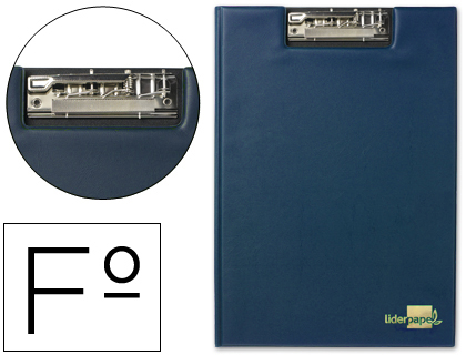 LIDERPAPEL - CARPETA MINICLIP SUPERIOR FOLIO PLASTICO AZUL (Ref.MS03)