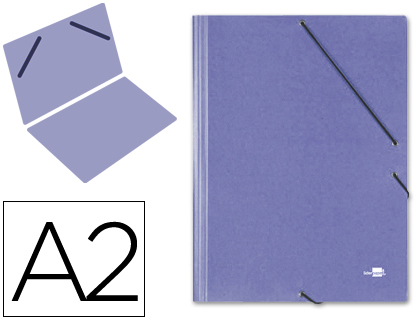 LIDERPAPEL - CARPETA PLANOS A2 Cartón GOFRADO N 12 AZUL (Ref.CG25)