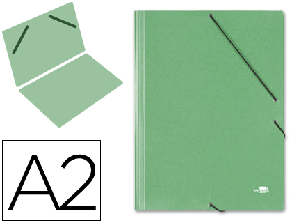 LIDERPAPEL - CARPETA PLANOS A2 Cartón GOFRADO N 12 VERDE (Ref.CG28)