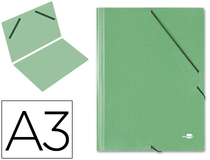 LIDERPAPEL - CARPETA PLANOS A3 Cartón GOFRADO N 12 VERDE (Ref.CG32)