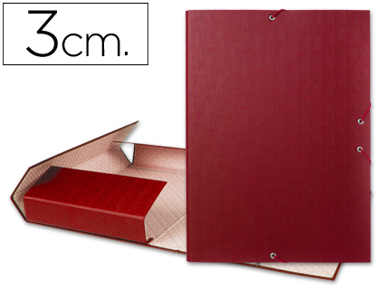 LIDERPAPEL - CARPETA PROYECTOS FOLIO LOMO 30MM Cartón FORRADO ROJA (Ref.PY34)