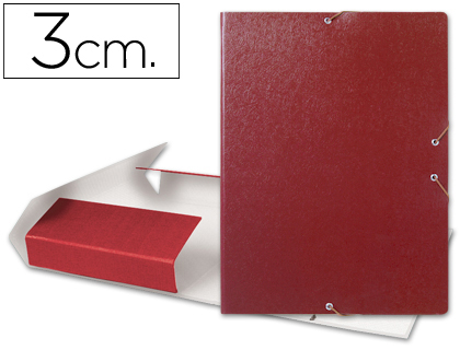 LIDERPAPEL - CARPETA PROYECTOS FOLIO LOMO 30MM Cartón GOFRADO ROJA (Ref.PJ35)