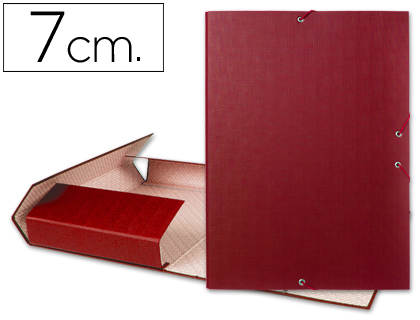 LIDERPAPEL - CARPETA PROYECTOS FOLIO LOMO 70MM Cartón FORRADO ROJA (Ref.PY74)