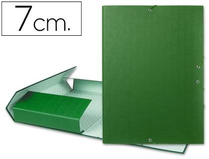 LIDERPAPEL - CARPETA PROYECTOS FOLIO LOMO 70MM Cartón FORRADO VERDE (Ref.PY75)
