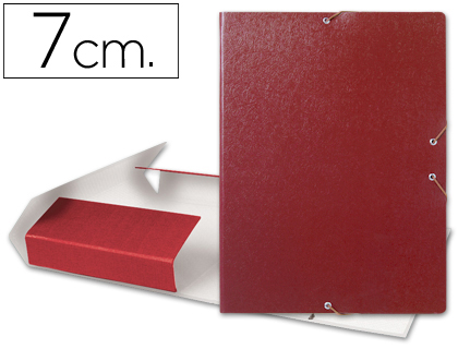 LIDERPAPEL - CARPETA PROYECTOS FOLIO LOMO 70MM Cartón GOFRADO ROJA (Ref.PJ75)