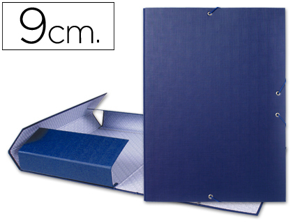 LIDERPAPEL - CARPETA PROYECTOS FOLIO LOMO 90MM Cartón FORRADO AZUL (Ref.PY91)