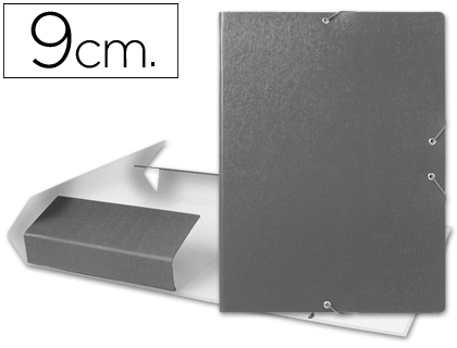 LIDERPAPEL - CARPETA PROYECTOS FOLIO LOMO 90MM Cartón GOFRADO GRIS (Ref.PJ93)