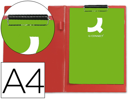 Q-CONNECT - CARPETA MINICLIPS PLASTICO DIN A4 ROJA (Ref.KF01302)