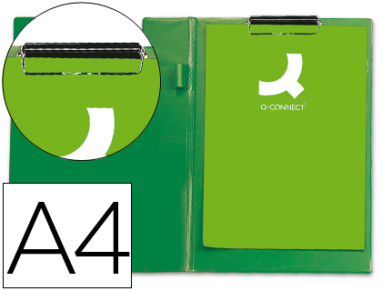 Q-CONNECT - CARPETA MINICLIPS PLASTICO DIN A4 VERDE (Ref.KF01303)