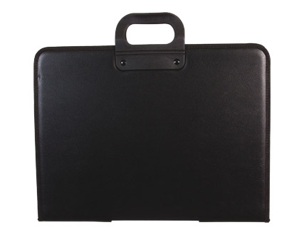 Q-CONNECT - CARTERA PORTADOCUMENTOS NEGRA CON ASA CON CREMALLERA DIN A3 420X297 MM (Ref.KF00278)