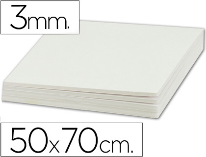 LIDERPAPEL - Cartón PLUMA DOBLE CARA 50X70 CM ESPESOR 3 MM (Ref.LU02)