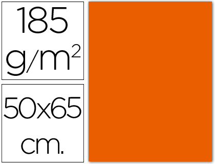GUARRO - CARTULINA MANDARINA 50X65 CM 185 GRS (Ref.200040223(0040223))