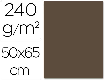 LIDERPAPEL - CARTULINA 50X65 CM 240 G/M2 MARRON CHOCOLATE (Ref.CX55)