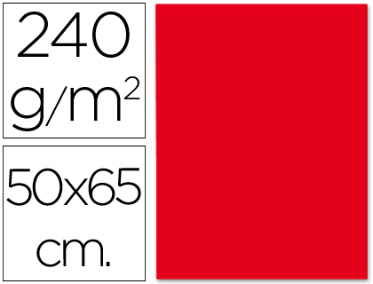 LIDERPAPEL - CARTULINA 50X65 CM 240G/M2 ROJO NAVIDAD (Ref.CX17)