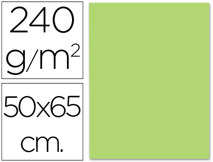 LIDERPAPEL - CARTULINA 50X65 CM 240G/M2 VERDE HIERBA (Ref.CX16)