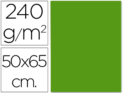 LIDERPAPEL - CARTULINA 50X65 CM 240G/M2 VERDE NAVIDAD (Ref.CX15)