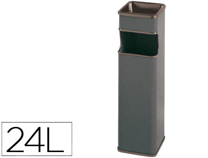 SIE - CENICERO PAPELERA CUADRADO 403 GRIS -METALICO -MEDIDA 65X18X18 CM (Ref.403-G)