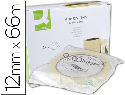 Q-CONNECT - CINTA ADHESIVA 66 MT X 12 MM ENCELOFANADA (Ref.KF15088)
