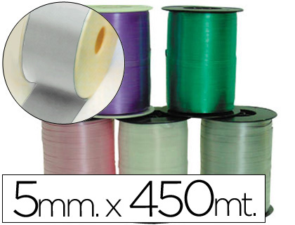 CINTA FANTASIA 450 MT X 5 MM PLATA (Ref.1000-05)