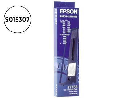 EPSON - CINTA IMPRESORA LQ-200 300 300C 300+II 500 550570 570+ 580 800 850 870 1500 NEGRA (7753) (Ref.C13S015633)