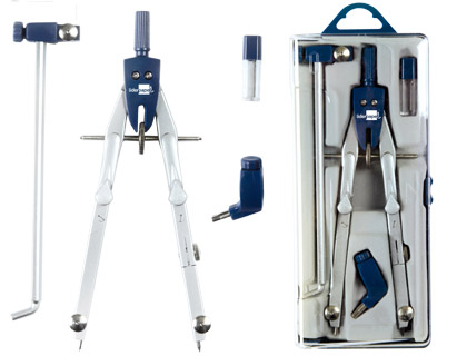 LIDERPAPEL - COMPAS MICROMETRICO CON BIGOTERA RAPIDA-ADAPTADOR Y ALARGADERA (Ref.MP07)