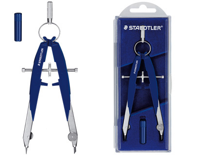 STAEDTLER - COMPAS MICROMETRICO CON HUSILLO Y AJUSTE POR RUEDA CENTRAL INCLUYE TUBO DE MINAS MARS 556 (Ref.55600)