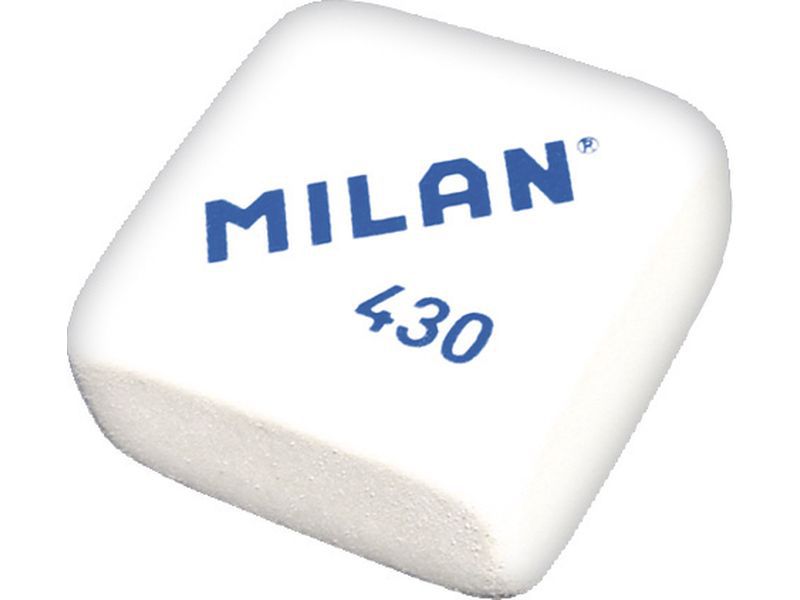 MILAN - Goma de borrar 430 Caucho sintet.suave Blanco/rosa/verde Para lapiz, papel y papel vegetal 430 (Ref.CMM430)