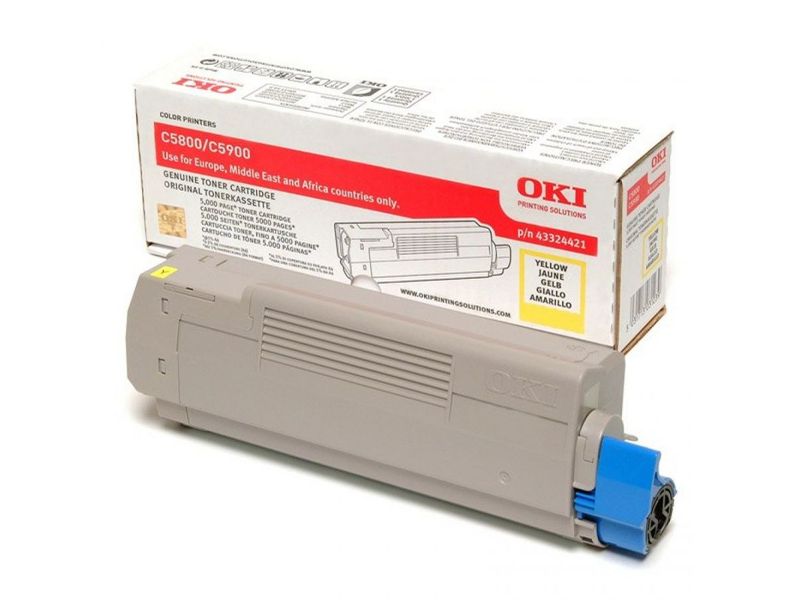OKI - Toner Laser ORIGINALES Amarillo (Ref.43324421)