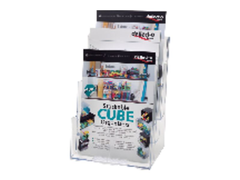 DEFLECTO - Expositor Escalonado 110 x 200 x 254 mm. 110 x 200 x 254 mm. 3 o 4 posiciones (Ref.77701)