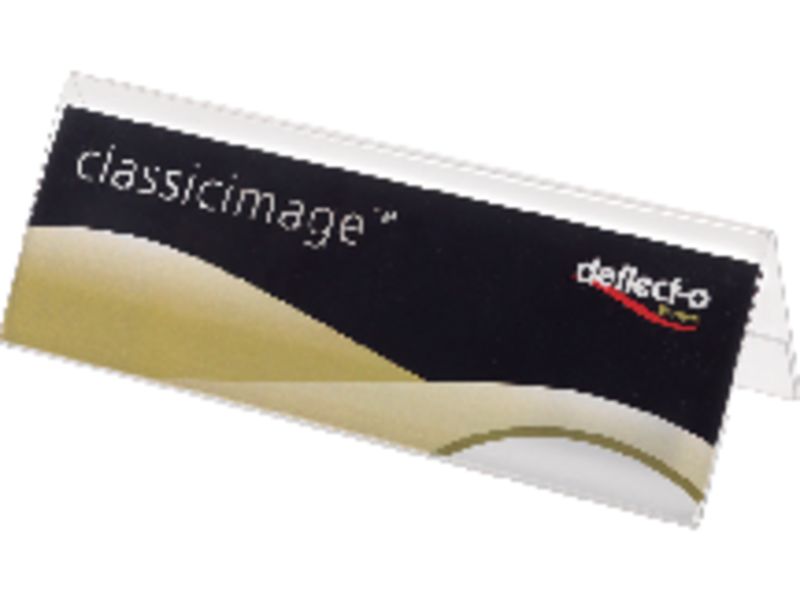 DEFLECTO - Portanombres Doble Cara Plástico A6 150x55x30 mm (Ref.778901)