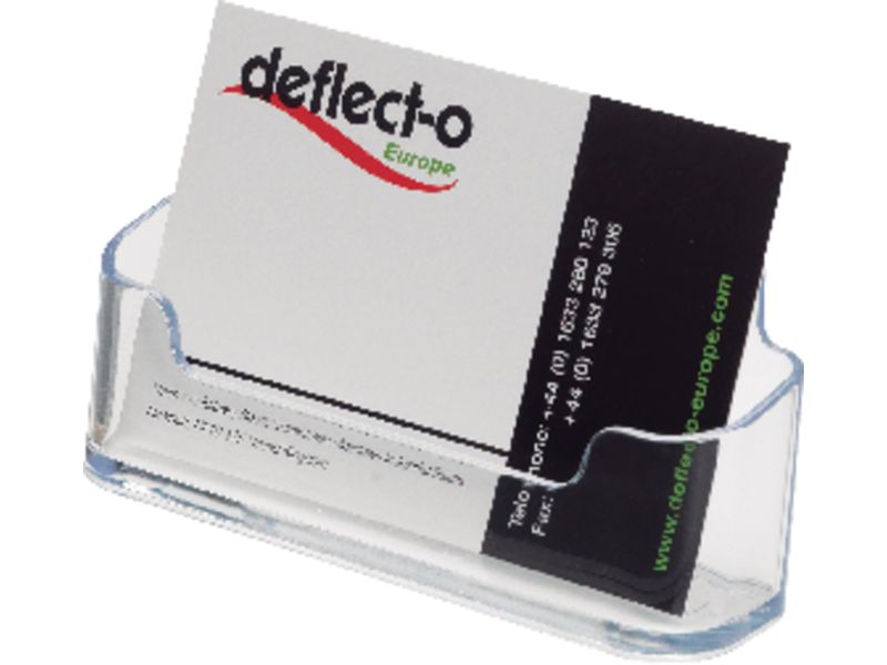 DEFLECTO - Portatarjetas Sobremesa 96x35x45mm Negro (Ref.70101)