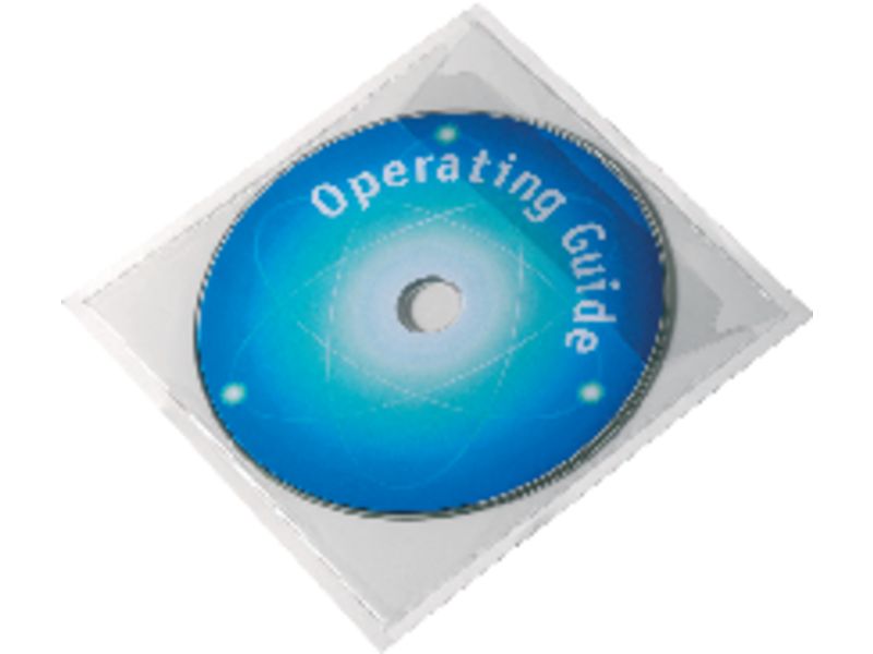 DURABLE - Bolsillo adhesivo 10 ud con solapa transparente para CD (Ref.8080)