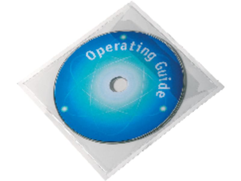 DURABLE - Bolsillo adhesivo 10 ud con solapa transparente para CD (Ref.8080)
