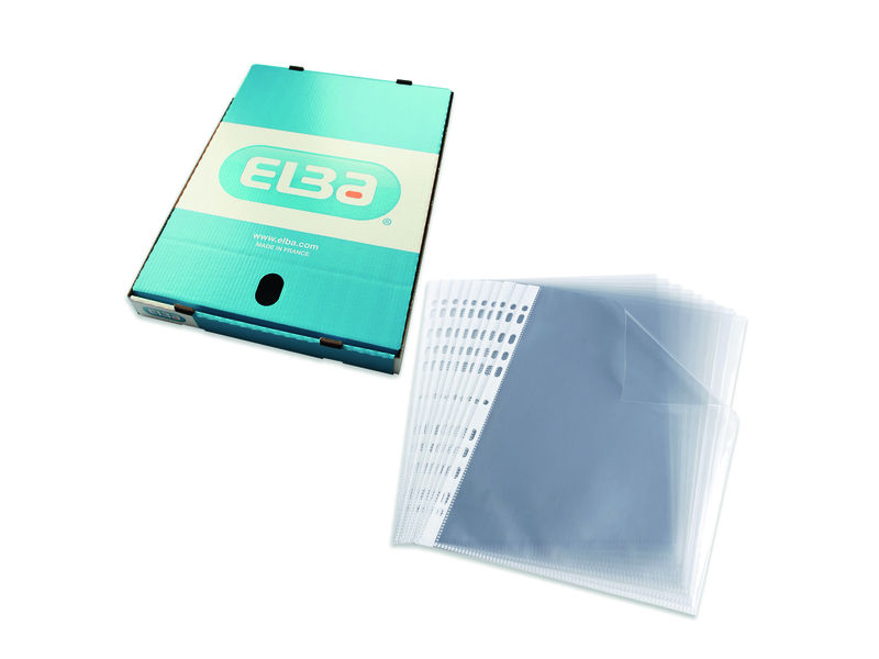 ELBA - Pack 100 FUNDAS PP FORMATO FOLIO CALIDAD STANDAR 70 MICRAS CRISTAL 16T (Ref.400005366)