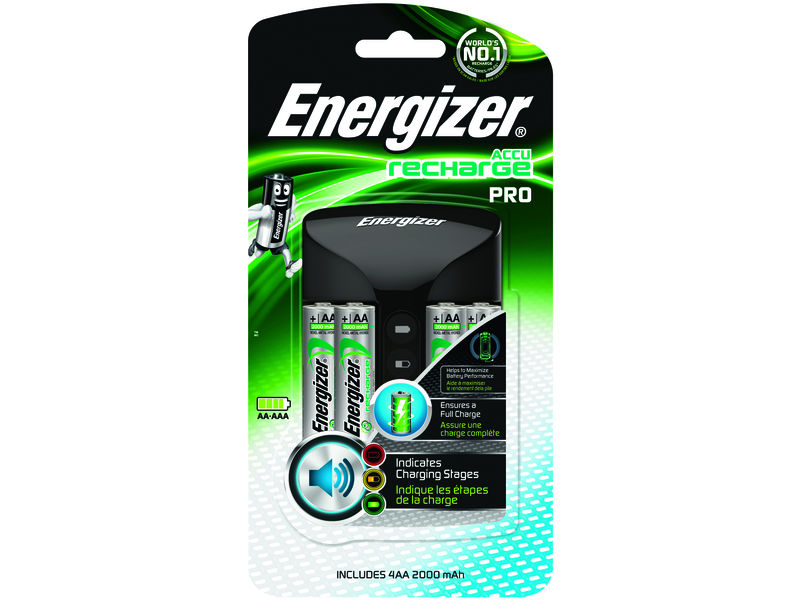 ENERGIZER - Cargadores de pilas Inteligent Charger AA/AAA 4 pilas Alimentación Red (Ref.639837)