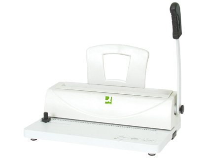 Q-CONNECT - ENCUADERNADORA PARA ESPIRAL PERFORA 10 HOJAS TAMAÑO A4 ENCUADERNA HASTA 450 HOJAS PASO 5:1 2017 (Ref.KF00799)